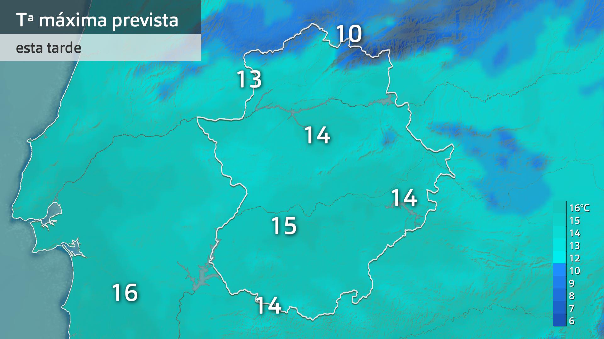 Temperatura máxima prevista para hoy jueves 18 de diciembre