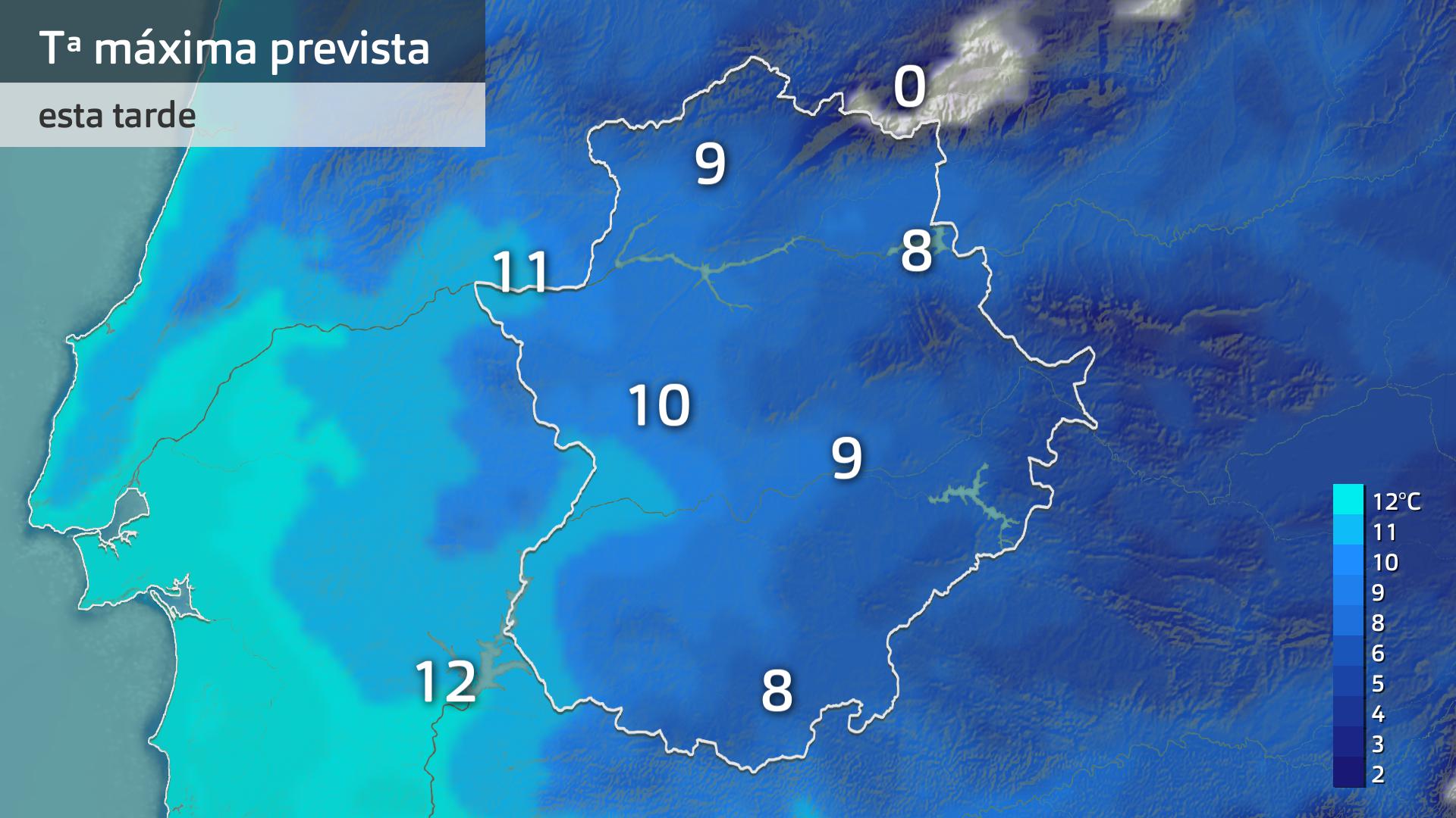 Temperatura máxima prevista para hoy lunes 22 de diciembre