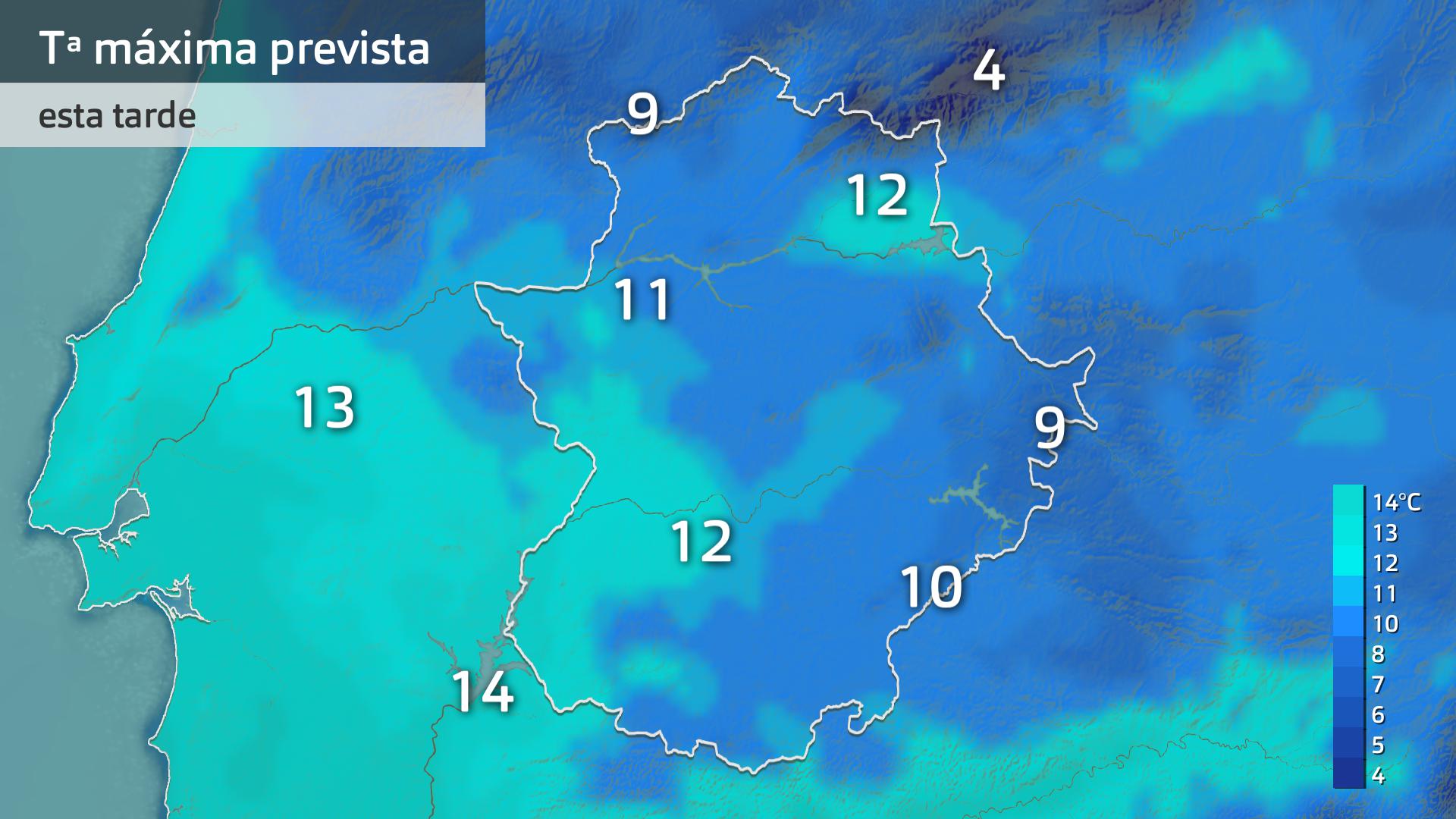 Temperatura máxima prevista para hoy martes 20 de enero