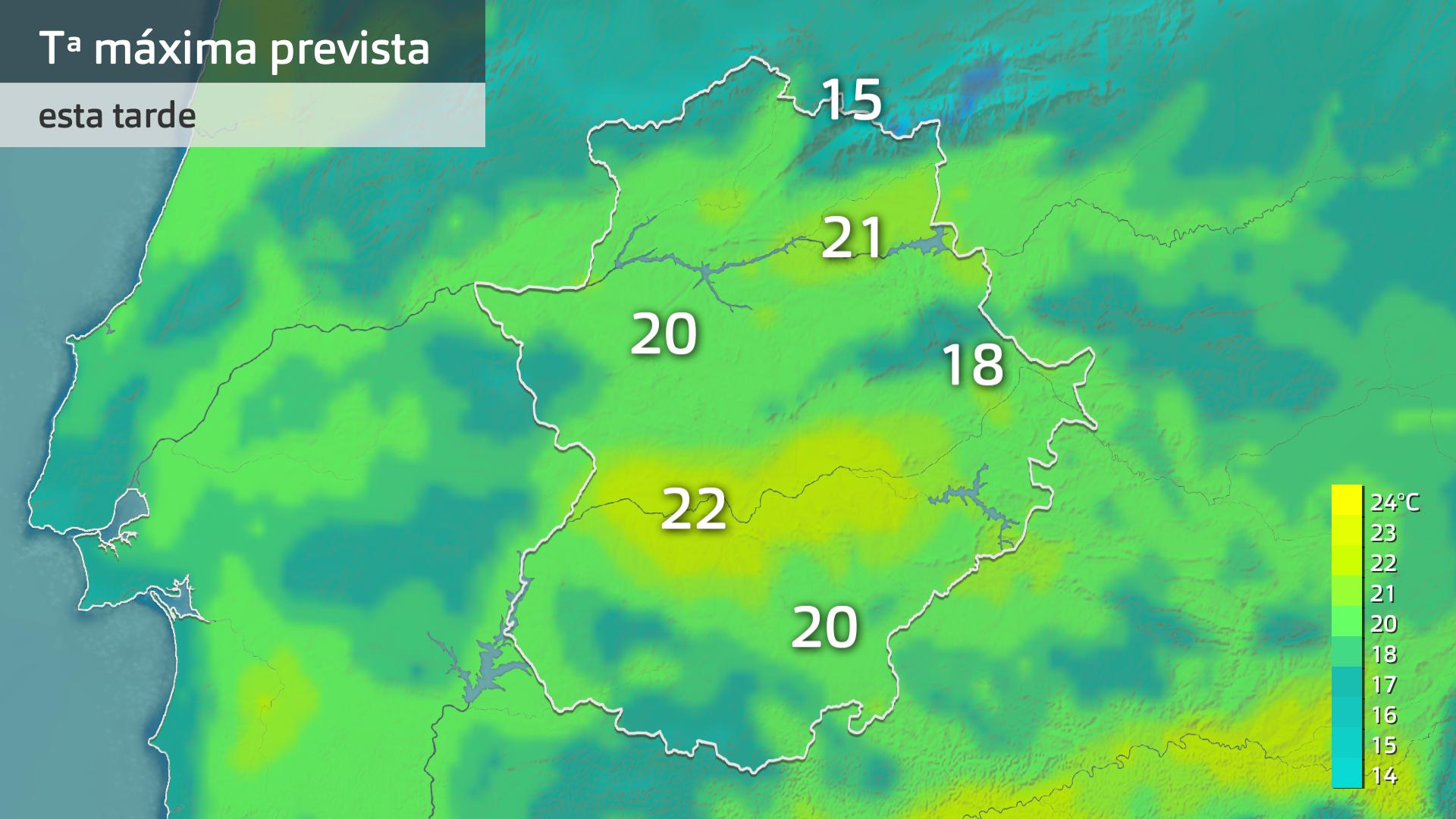 Temperatura máxima prevista para hoy miércoles 13 de marzo