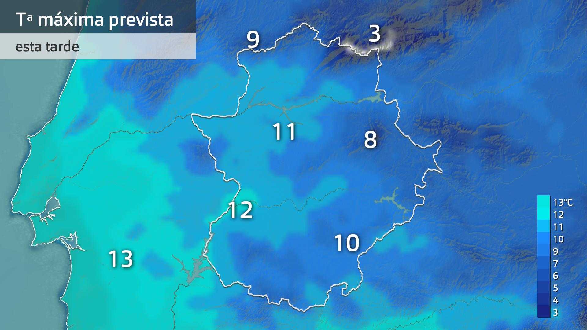 Temperatura máxima prevista para hoy martes 3 de febrero