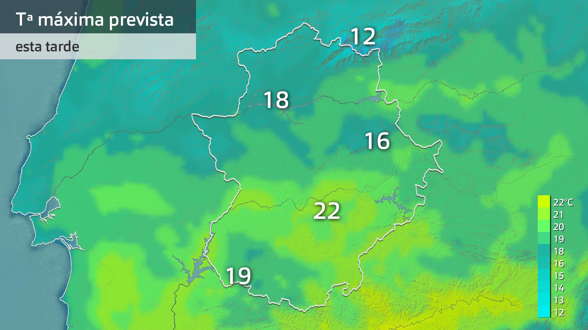 Temperatura máxima prevista para hoy viernes 15 de marzo