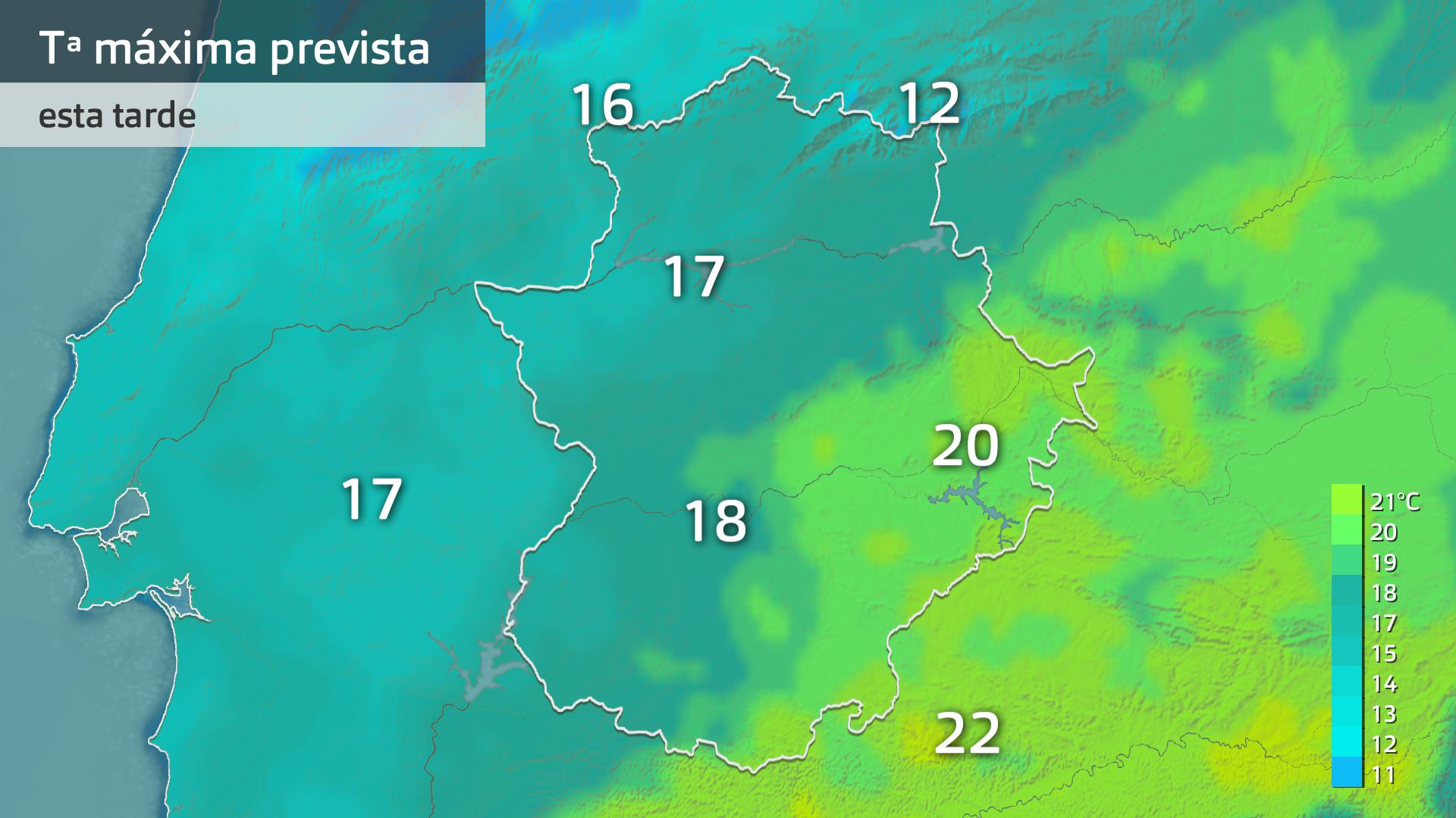 Temperatura máxima prevista para hoy viernes 27 de febrero