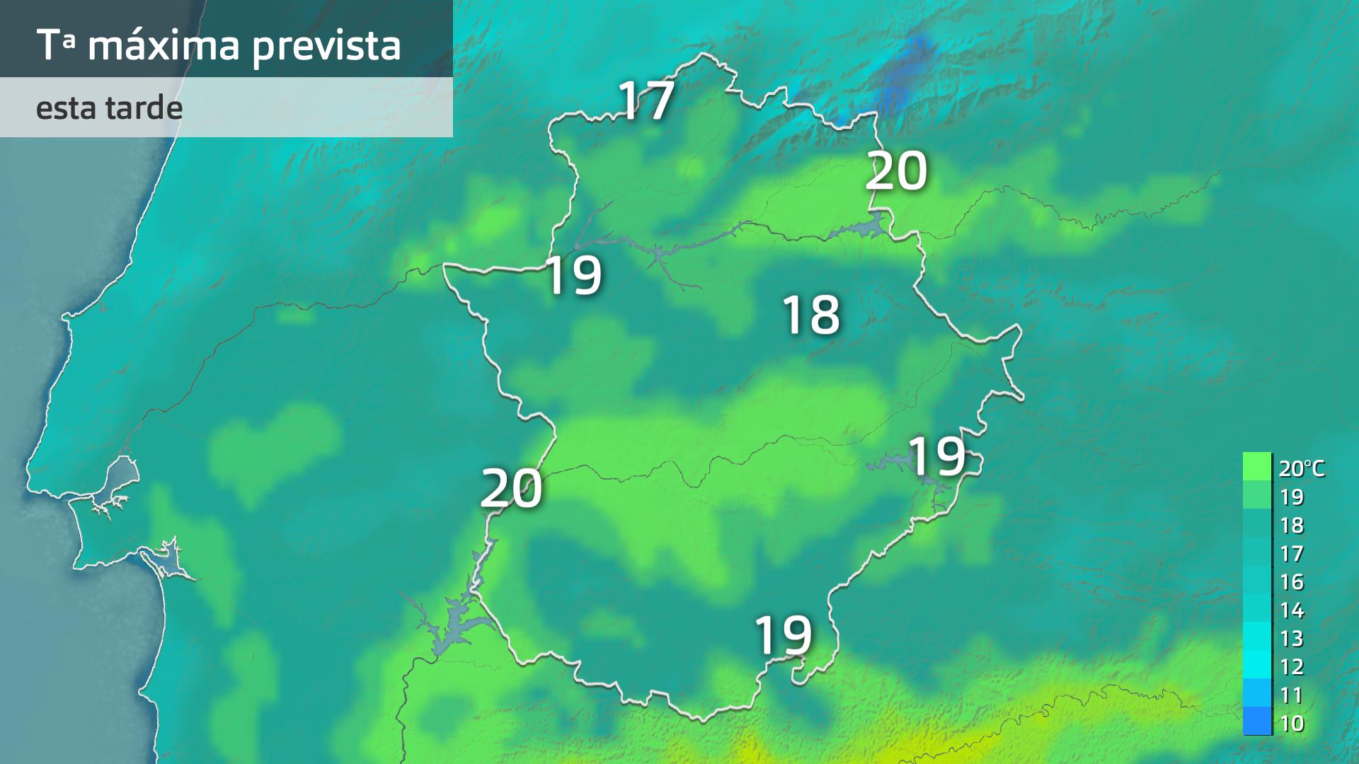 Temperatura máxima prevista para hoy viernes 13 de marzo