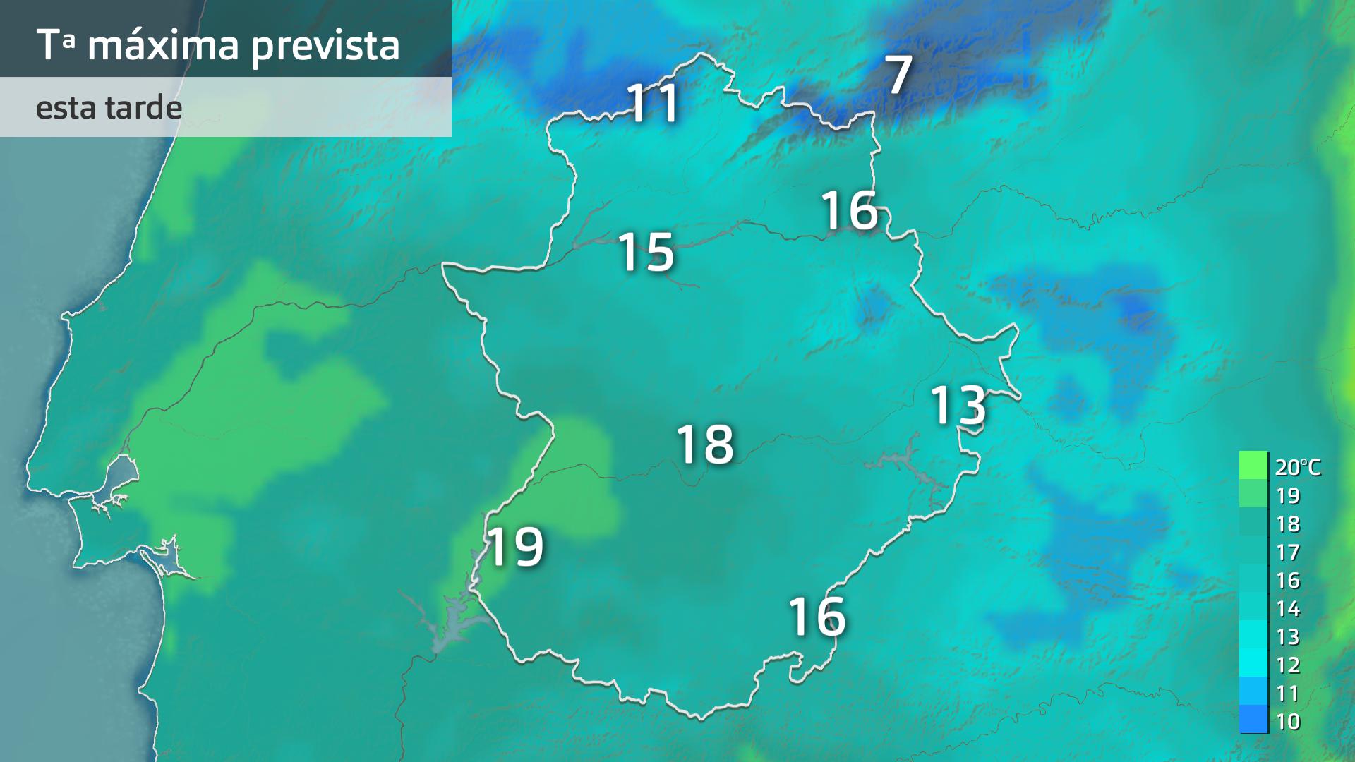 Temperatura máxima prevista para hoy miércoles 8 de abril