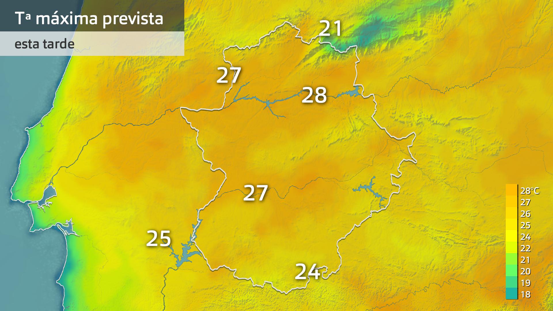 Temperatura máxima prevista para hoy viernes 10 de abril