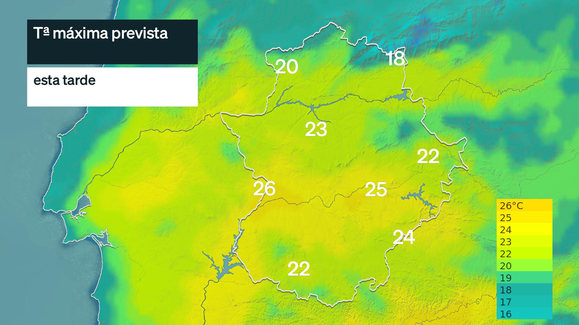 Temperatura máxima prevista para hoy jueves 7 de mayo