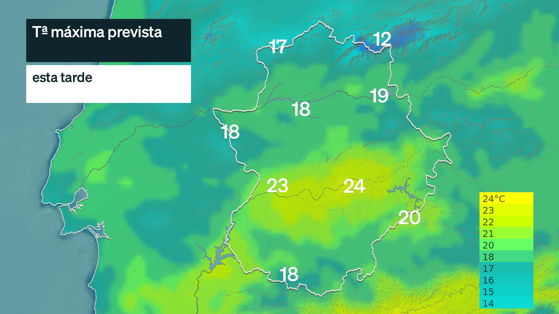 Temperatura máxima prevista para hoy lunes 11 de mayo