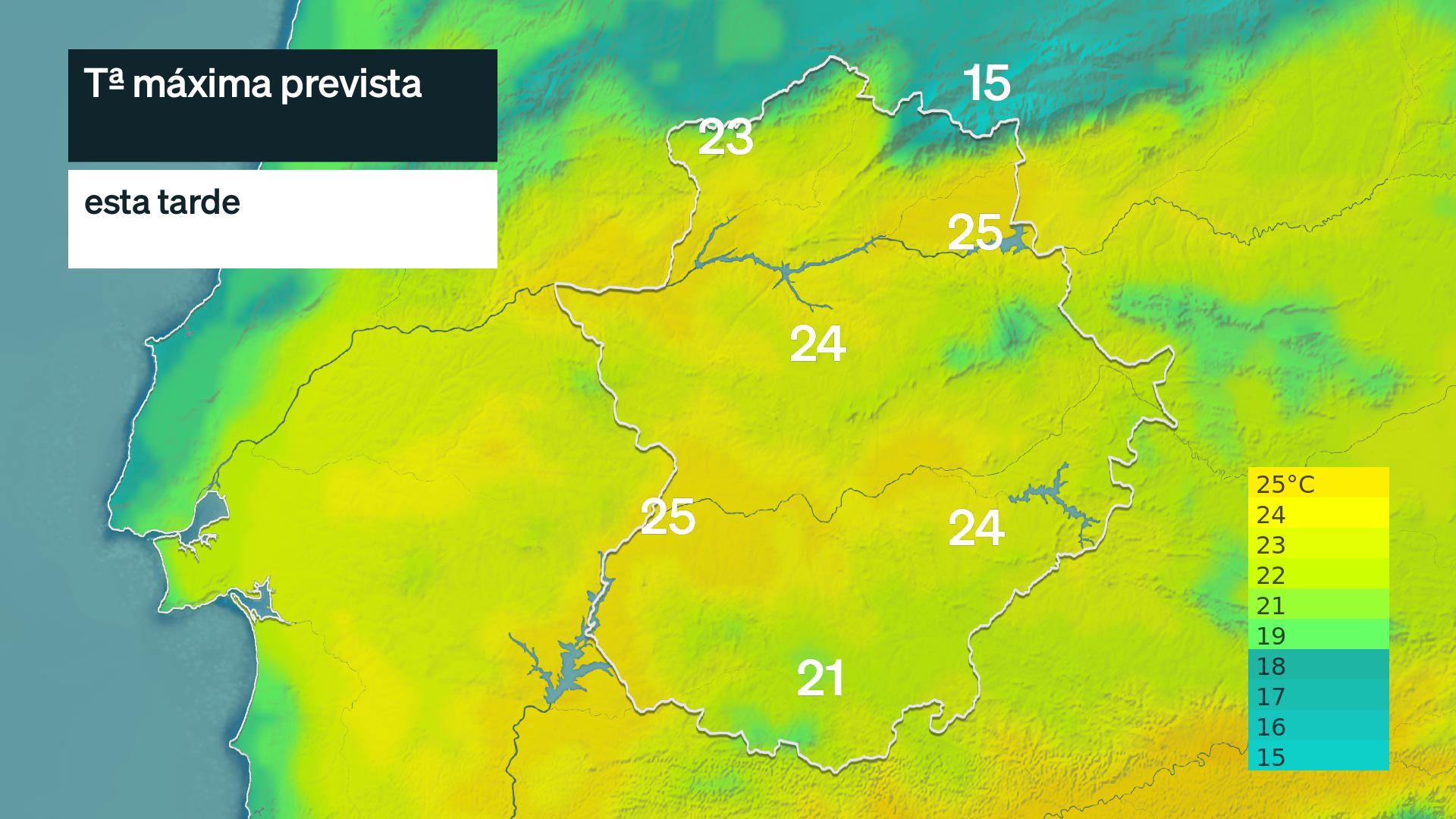 Temperatura máxima prevista para hoy jueves 14 de mayo