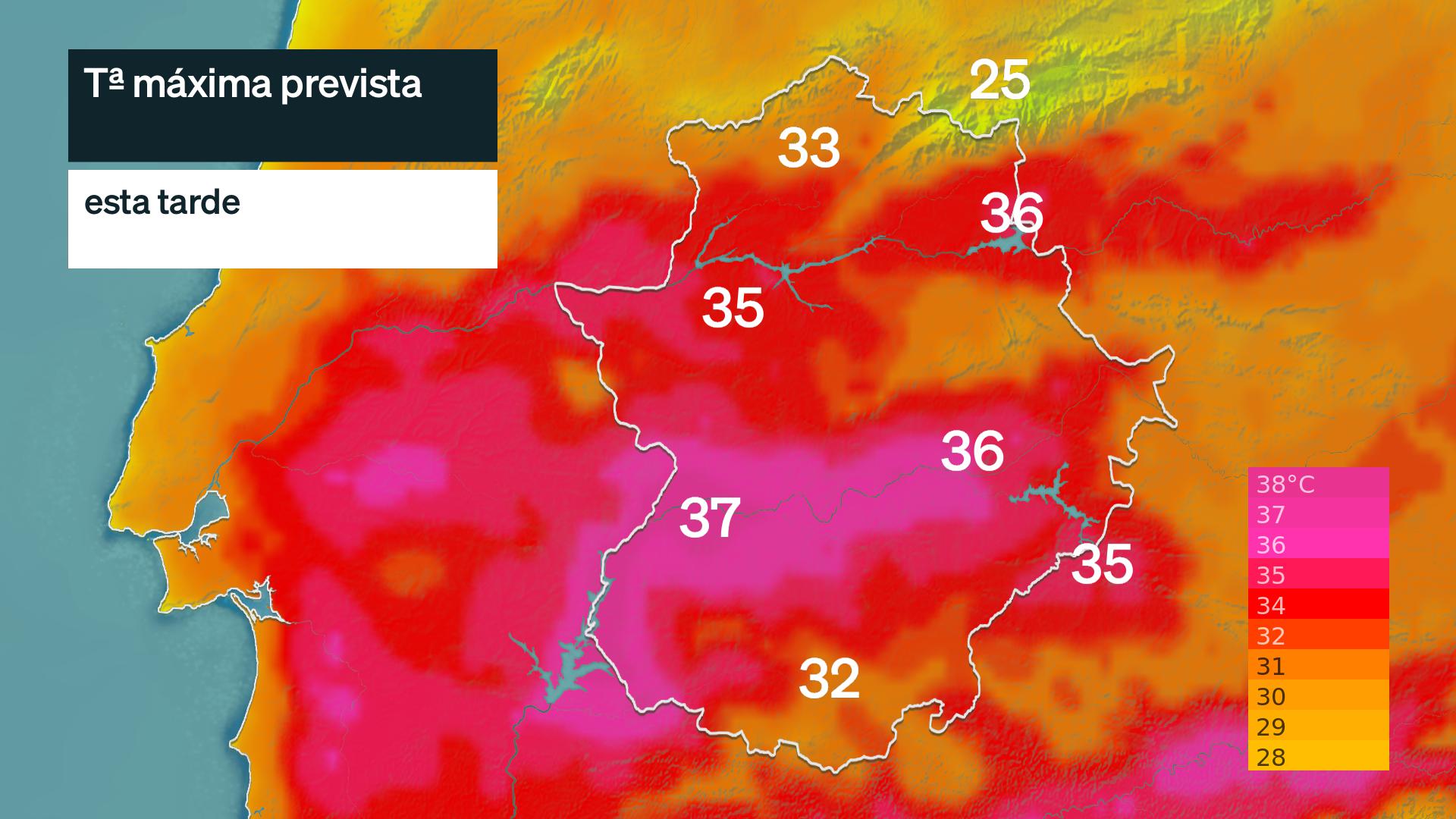 Temperatura máxima prevista para hoy jueves 21 de mayo