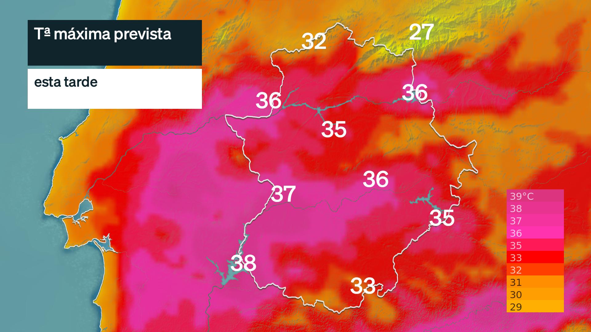Temperatura máxima prevista para hoy viernes 22 de mayo