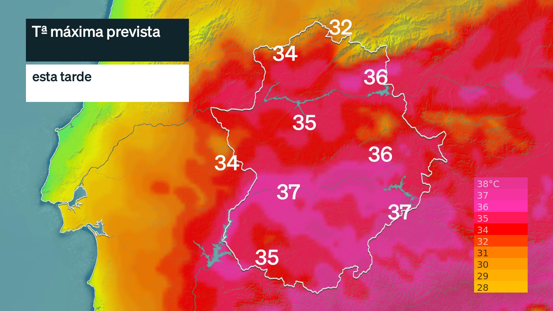 Temperatura máxima prevista para hoy lunes 1 de junio