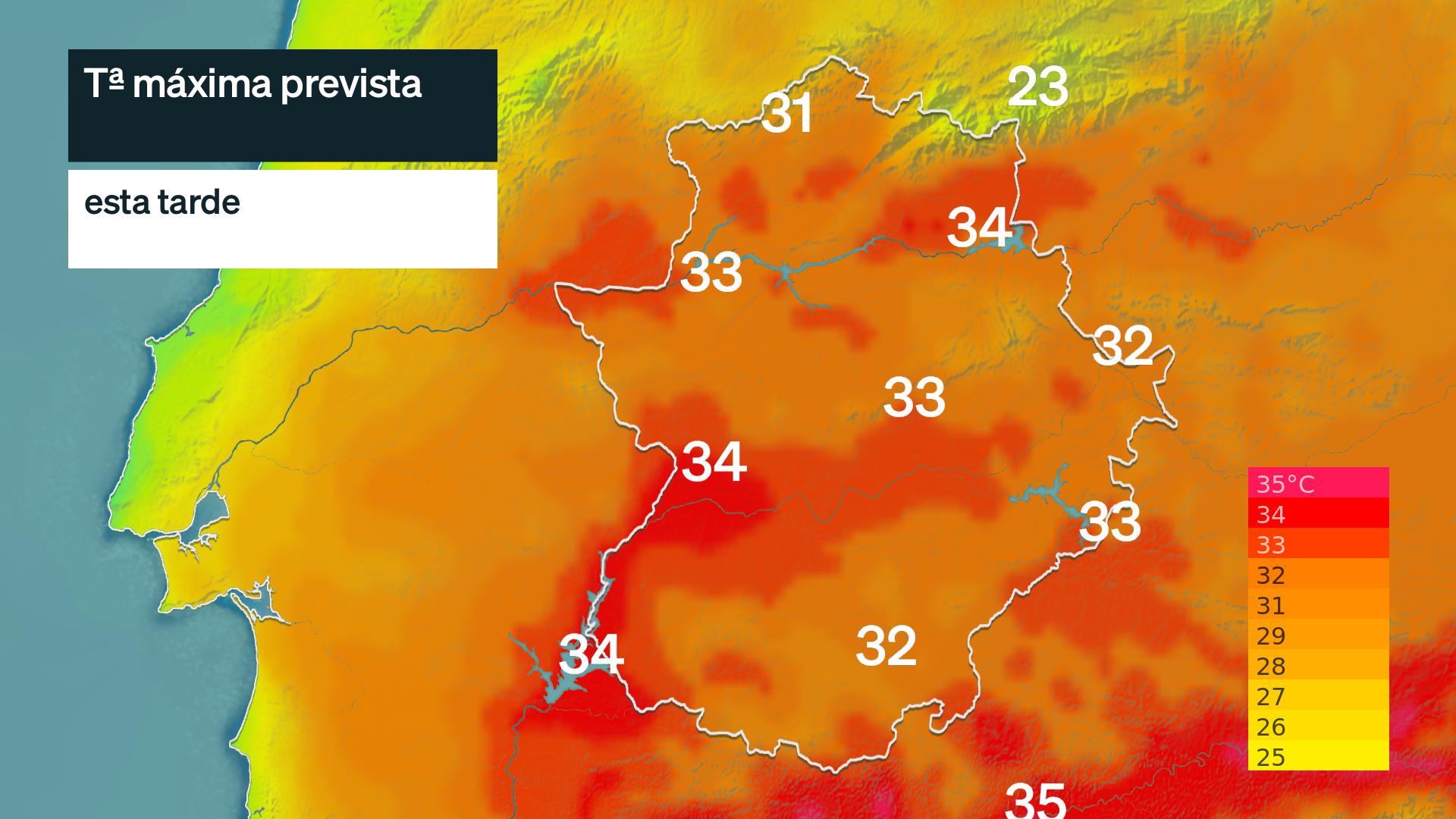 Temperatura máxima prevista para hoy miércoles 3 de junio