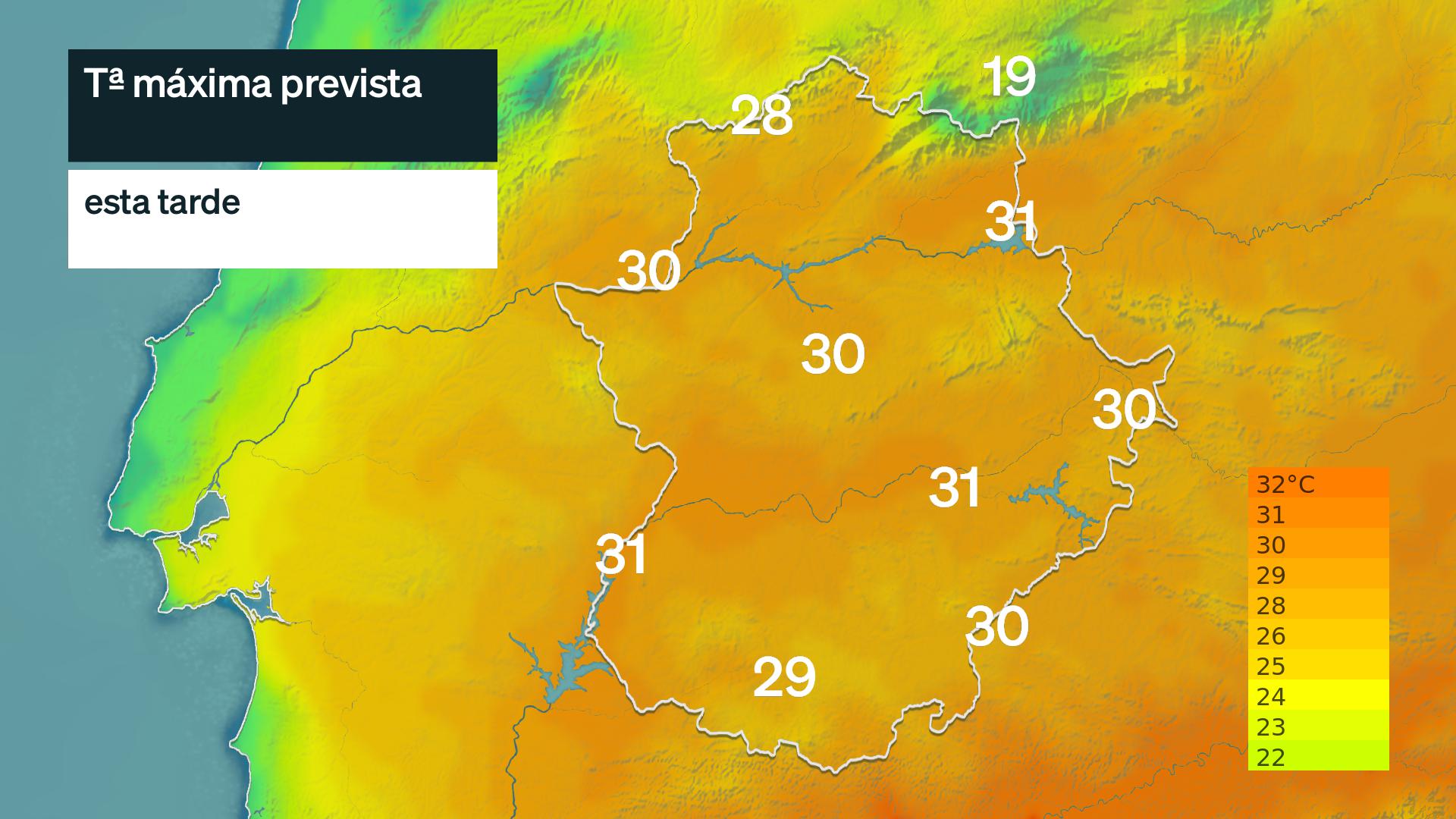 Temperatura máxima para hoy viernes 5 de junio