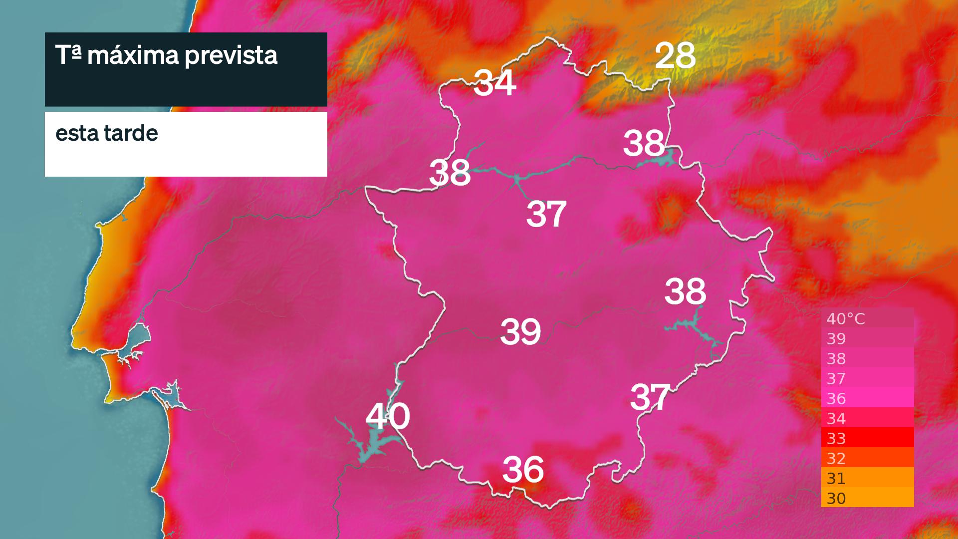 Temperatura máxima prevista para hoy viernes 12 de junio