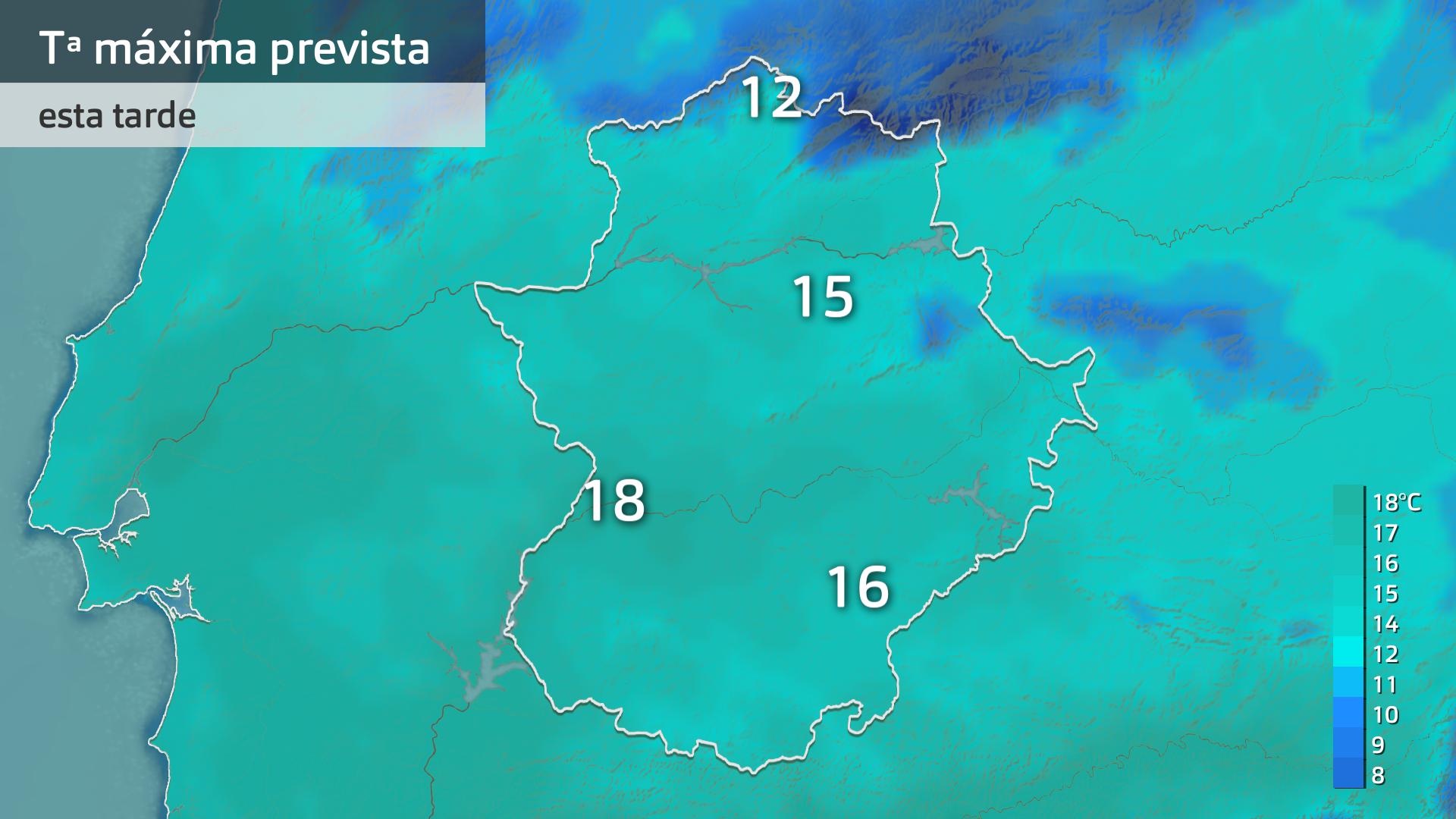 Temperatura máxima prevista para hoy lunes 1 de abril