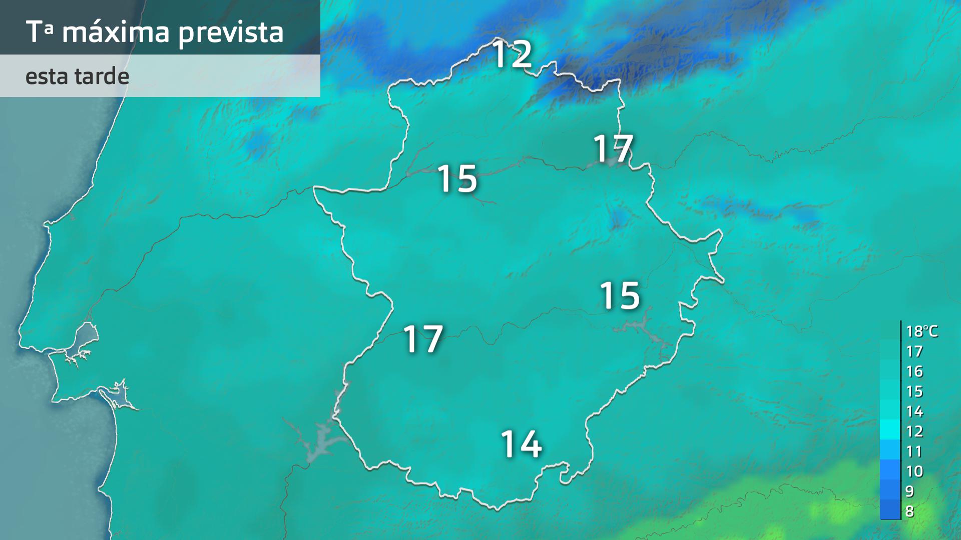 Temperatura máxima prevista para hoy martes 2 de abril