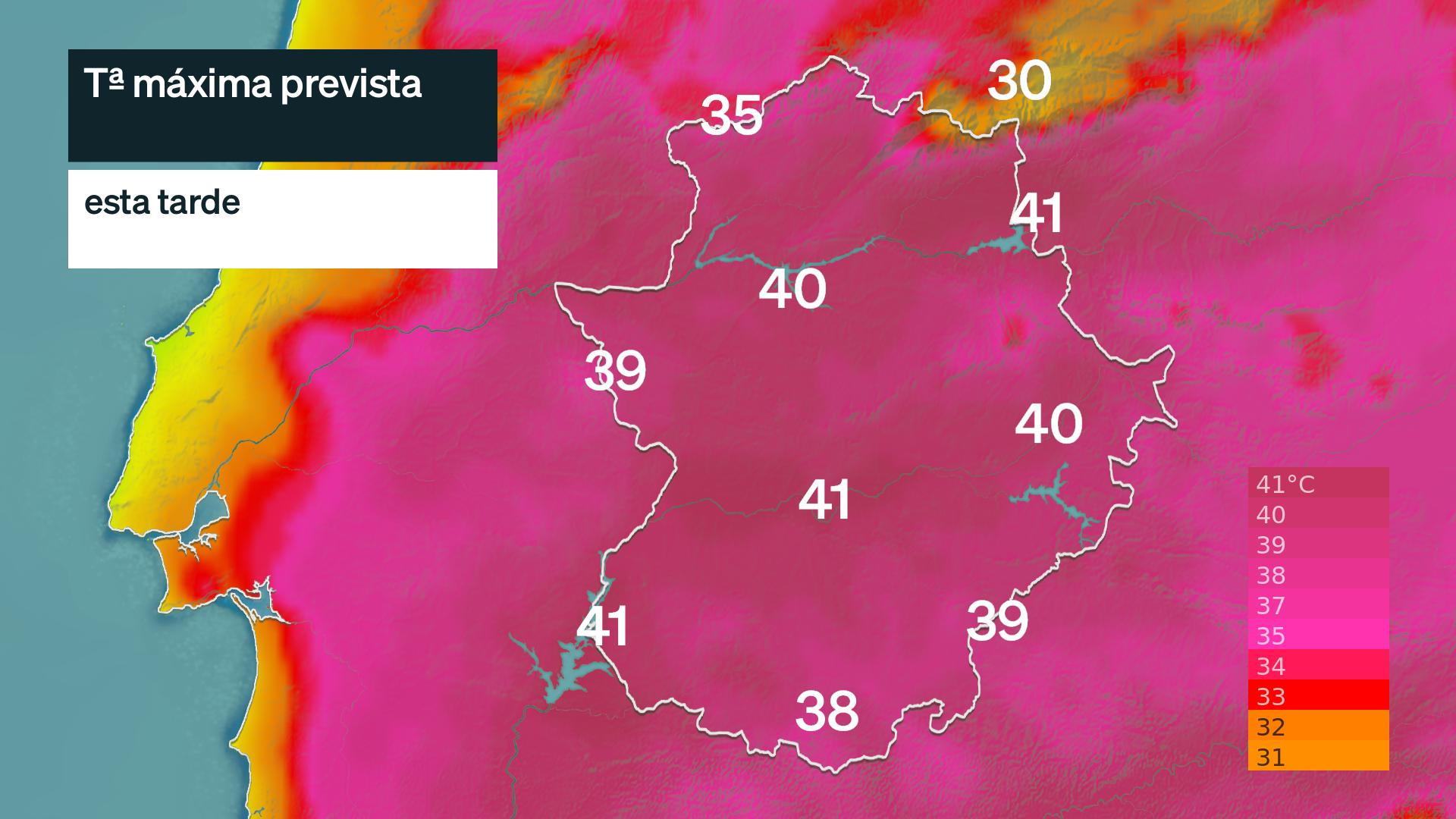 Temperatura máxima prevista para hoy martes 30 de junio
