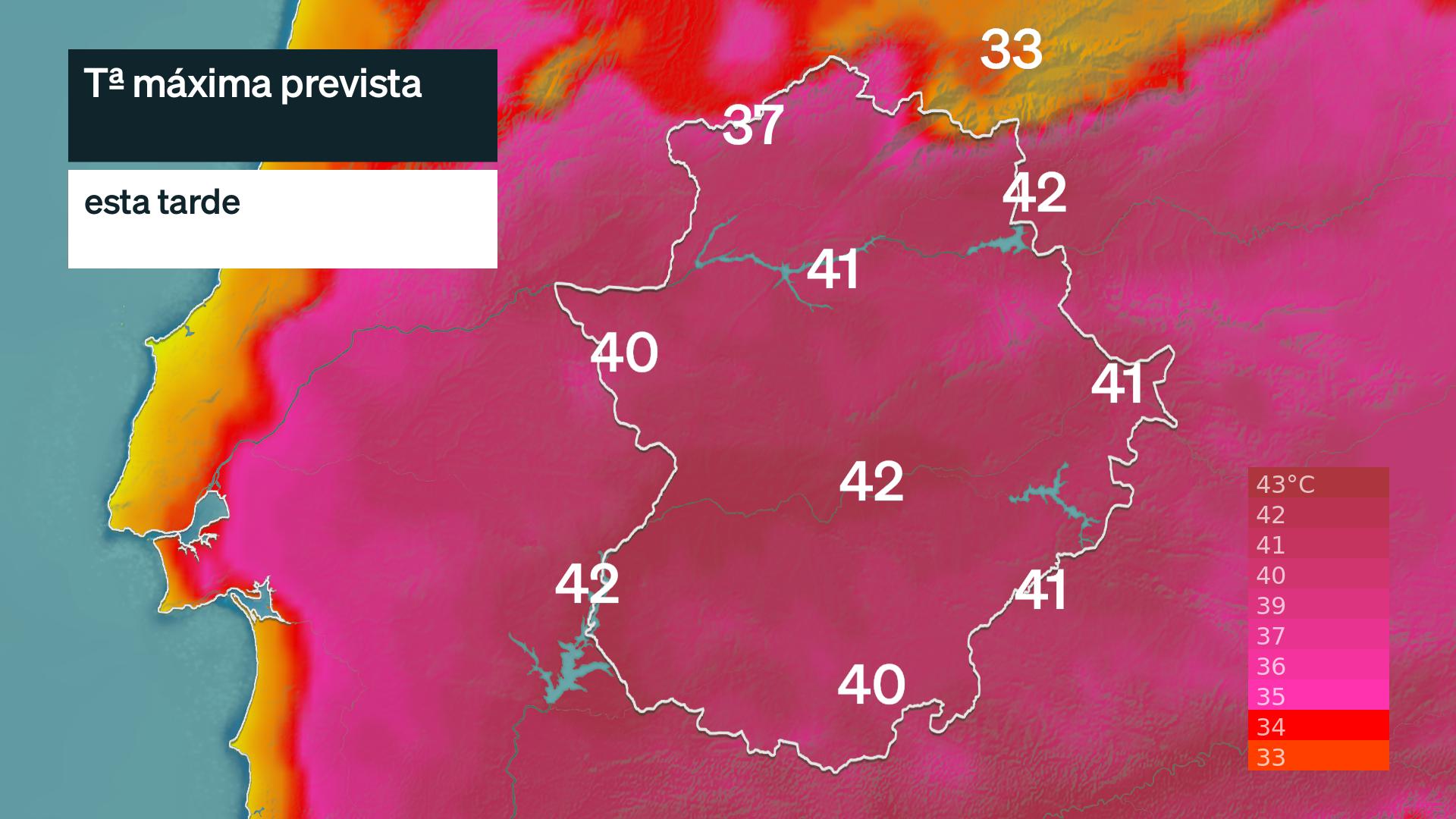 Temperatura máxima prevista para hoy miércoles 1 de julio