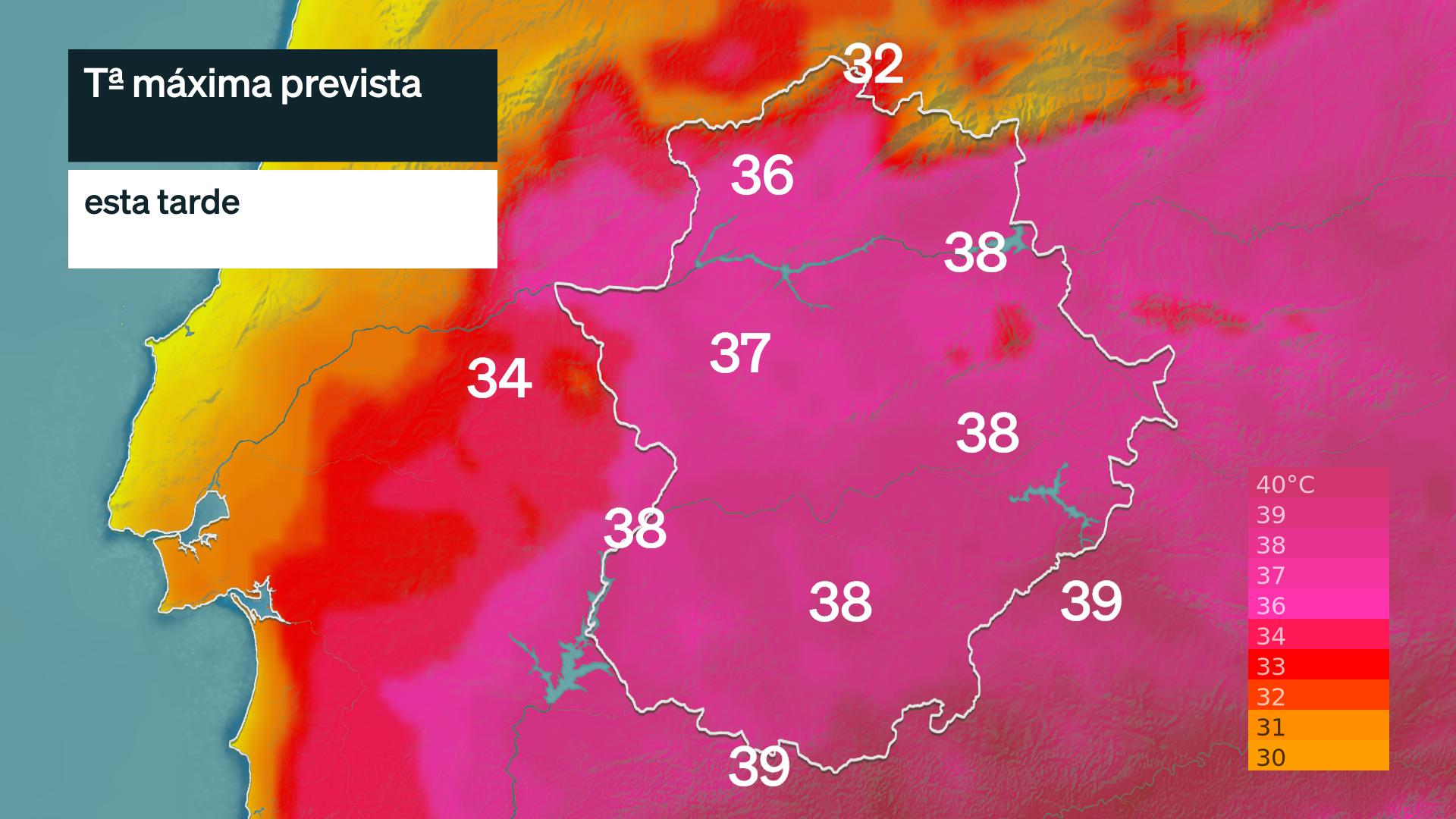 Temperatura máxima prevista para hoy viernes 31 de julio