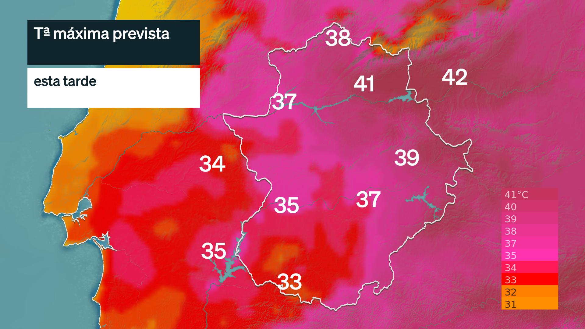 Temperatura máxima prevista para hoy viernes 4 de septiembre