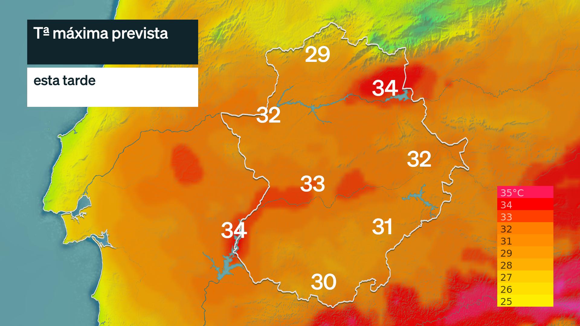 Temperatura máxima prevista para hoy miércoles 16 de septiembre