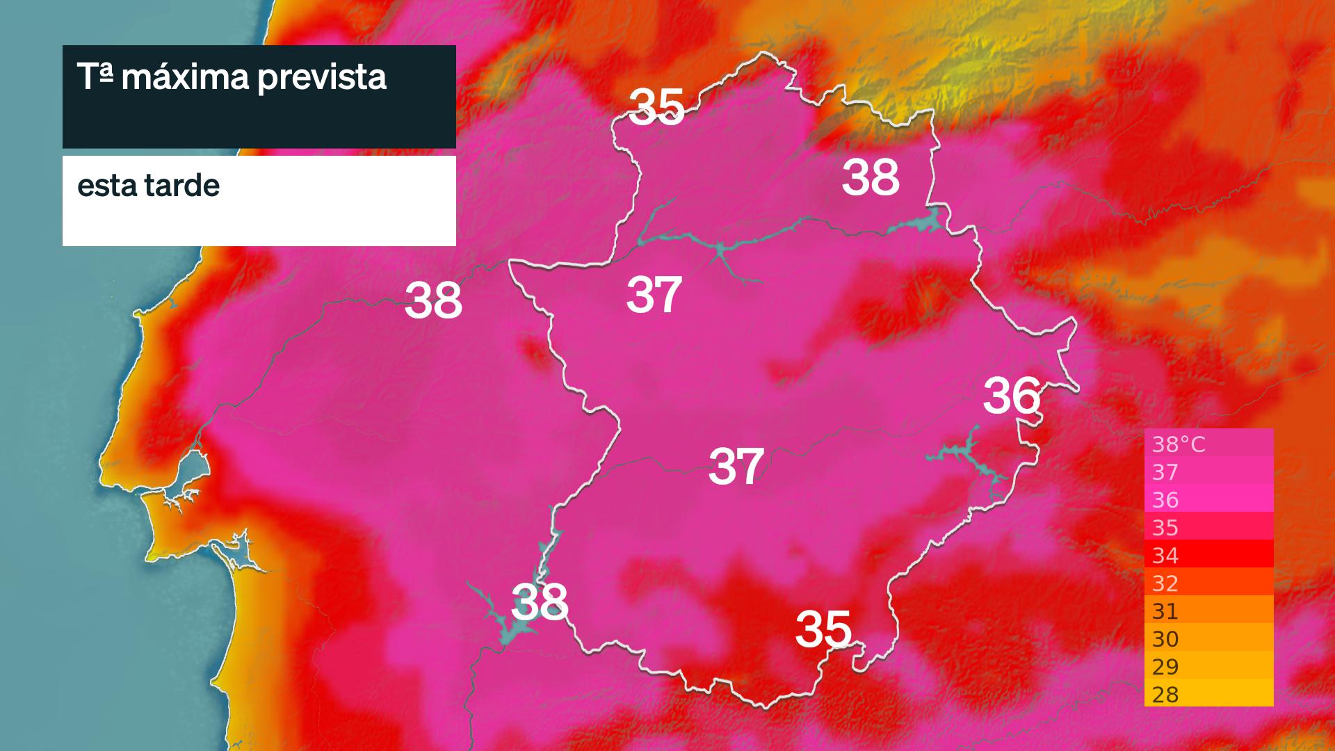 Temperatura máxima prevista para hoy martes 22 de septiembre