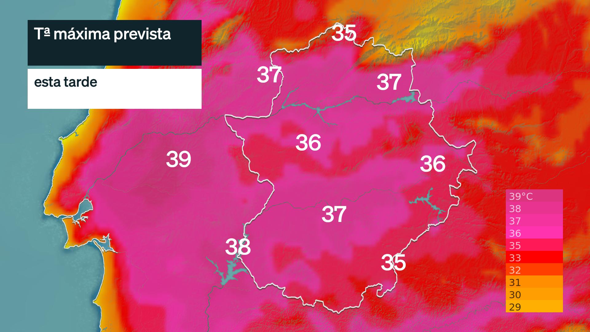 Temperatura máxima prevista para hoy miércoles 23 de septiembre