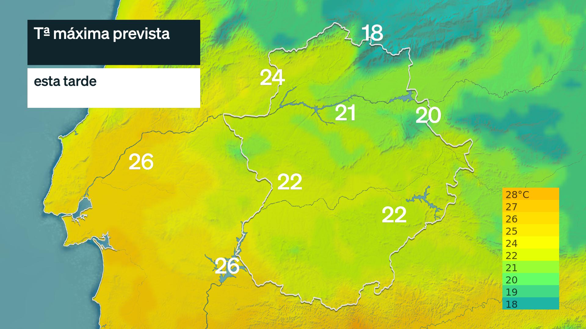 Temperatura máxima prevista para hoy viernes 9 de octubre
