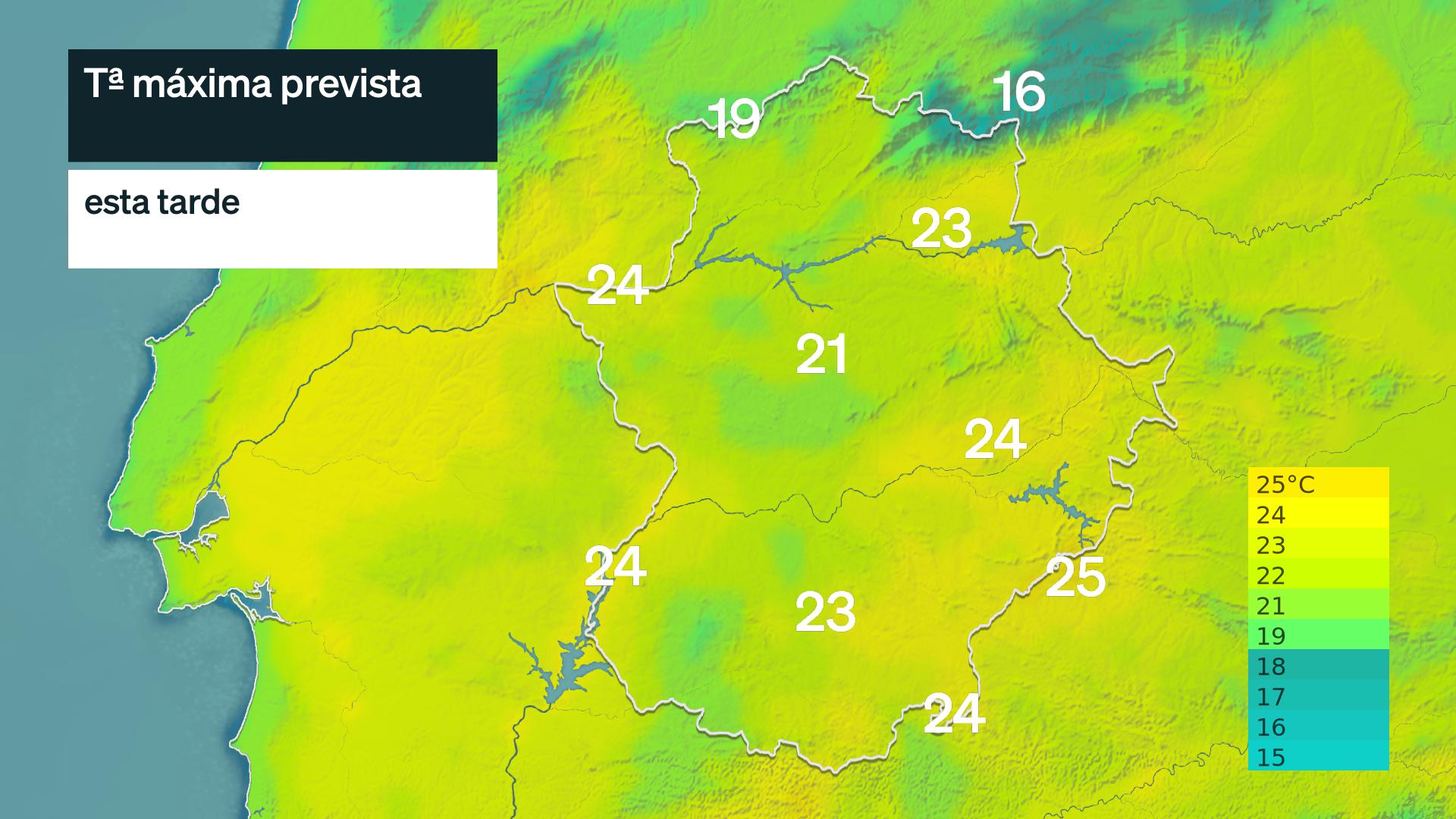 Temperatura máxima prevista para hoy martes 27 de octubre