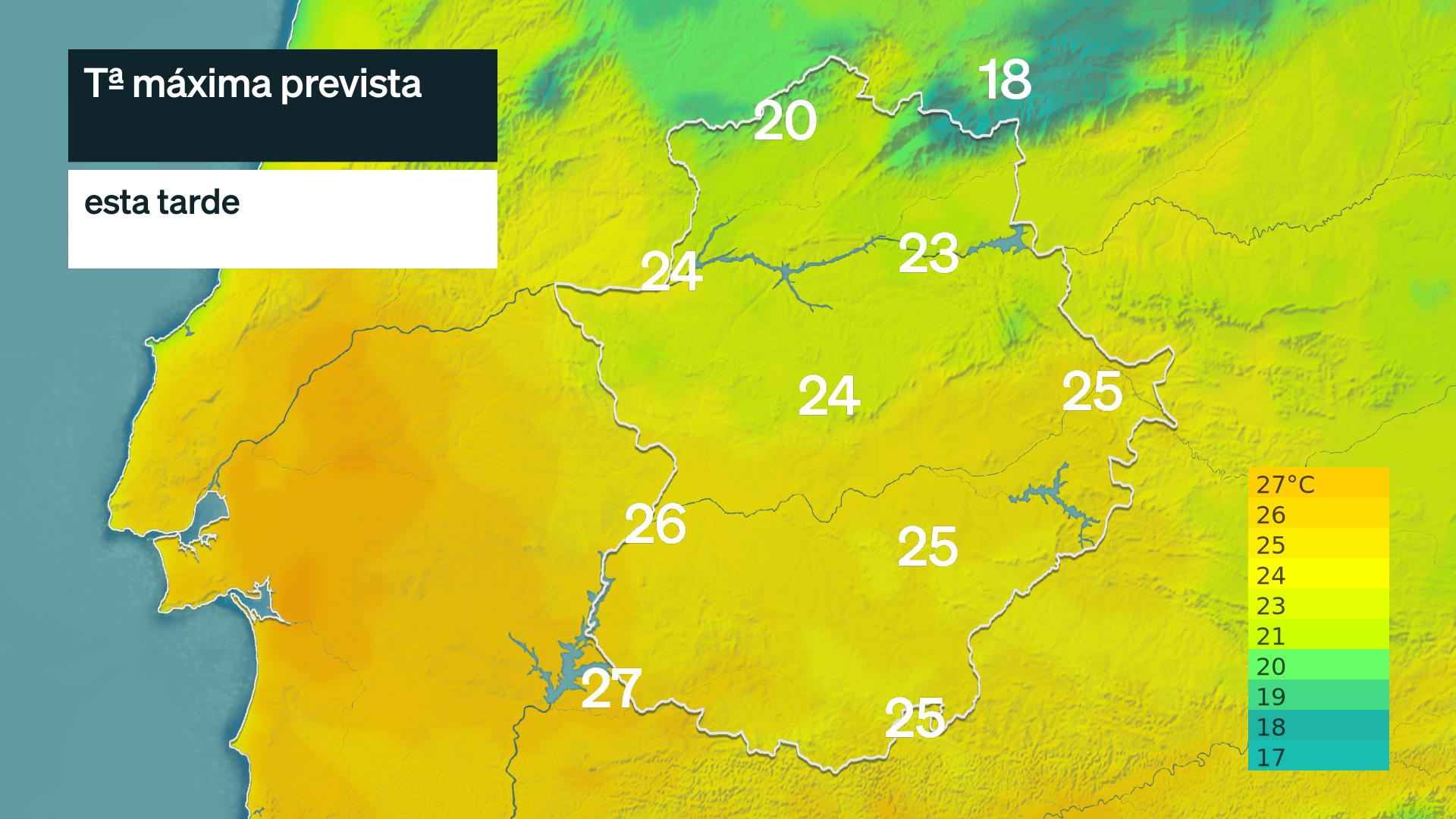 Temperatura máxima prevista para hoy viernes 30 de octubre