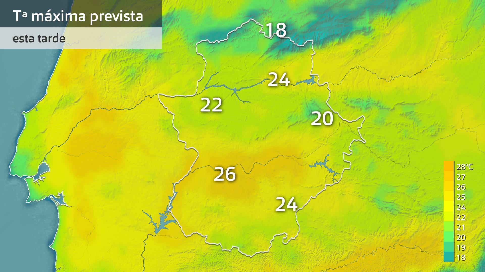 Temperatura máxima prevista para hoy viernes 19 de abril