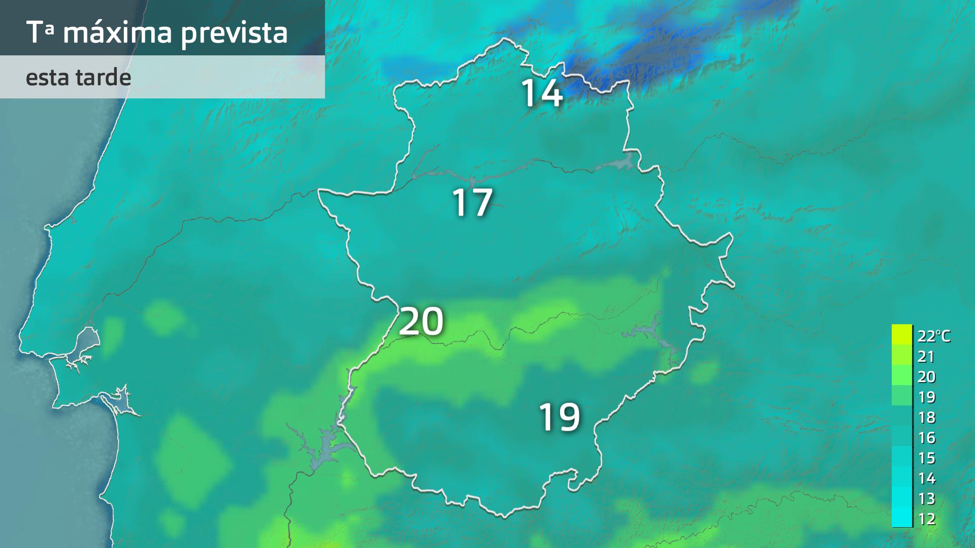 Temperatura máxima prevista para hoy viernes 26 de abril