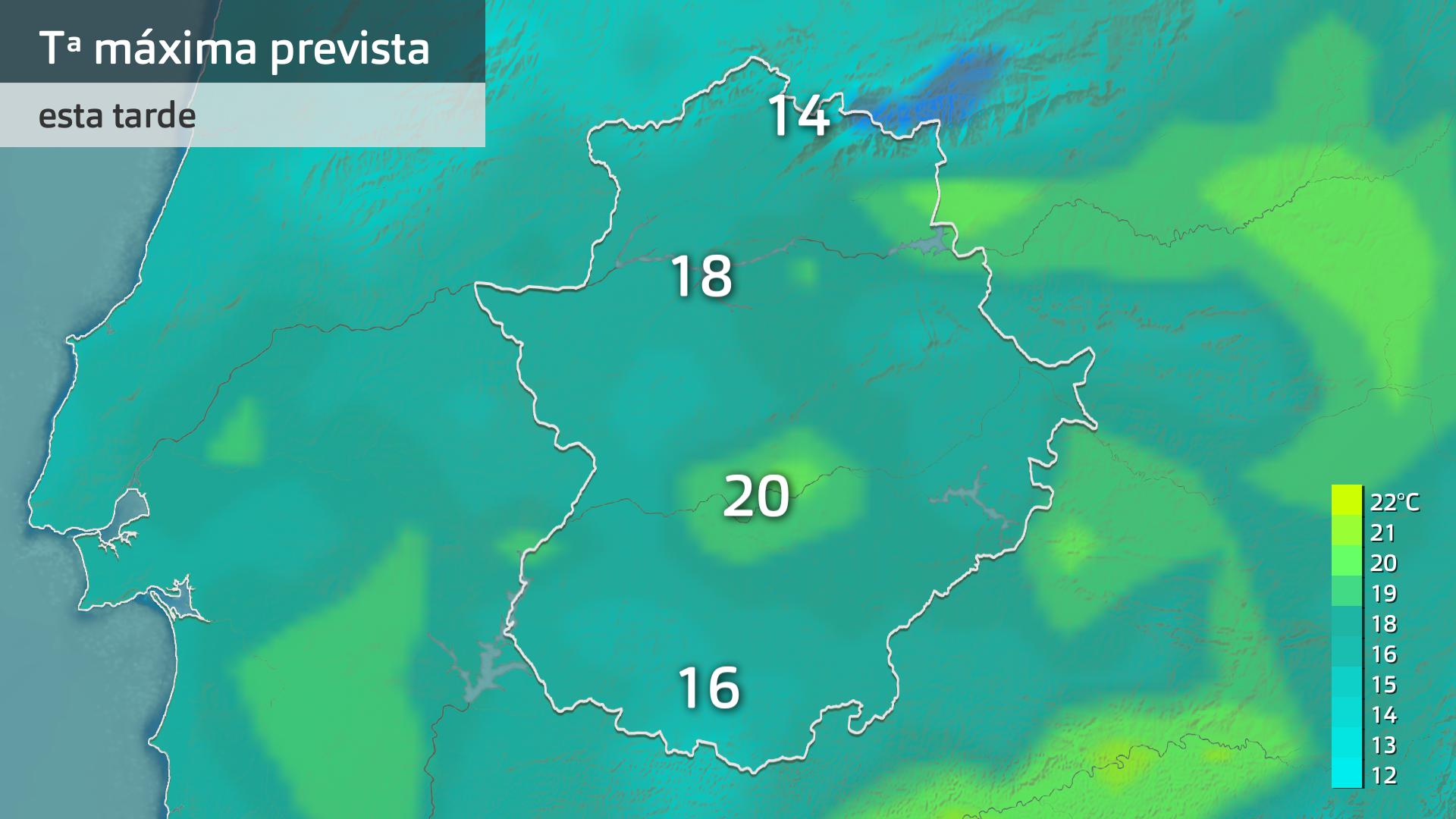 Temperatura máxima prevista para hoy martes 30 de abril