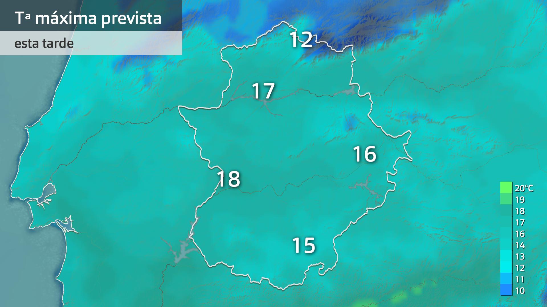 Temperatura máxima prevista para hoy miércoles 1 de mayo