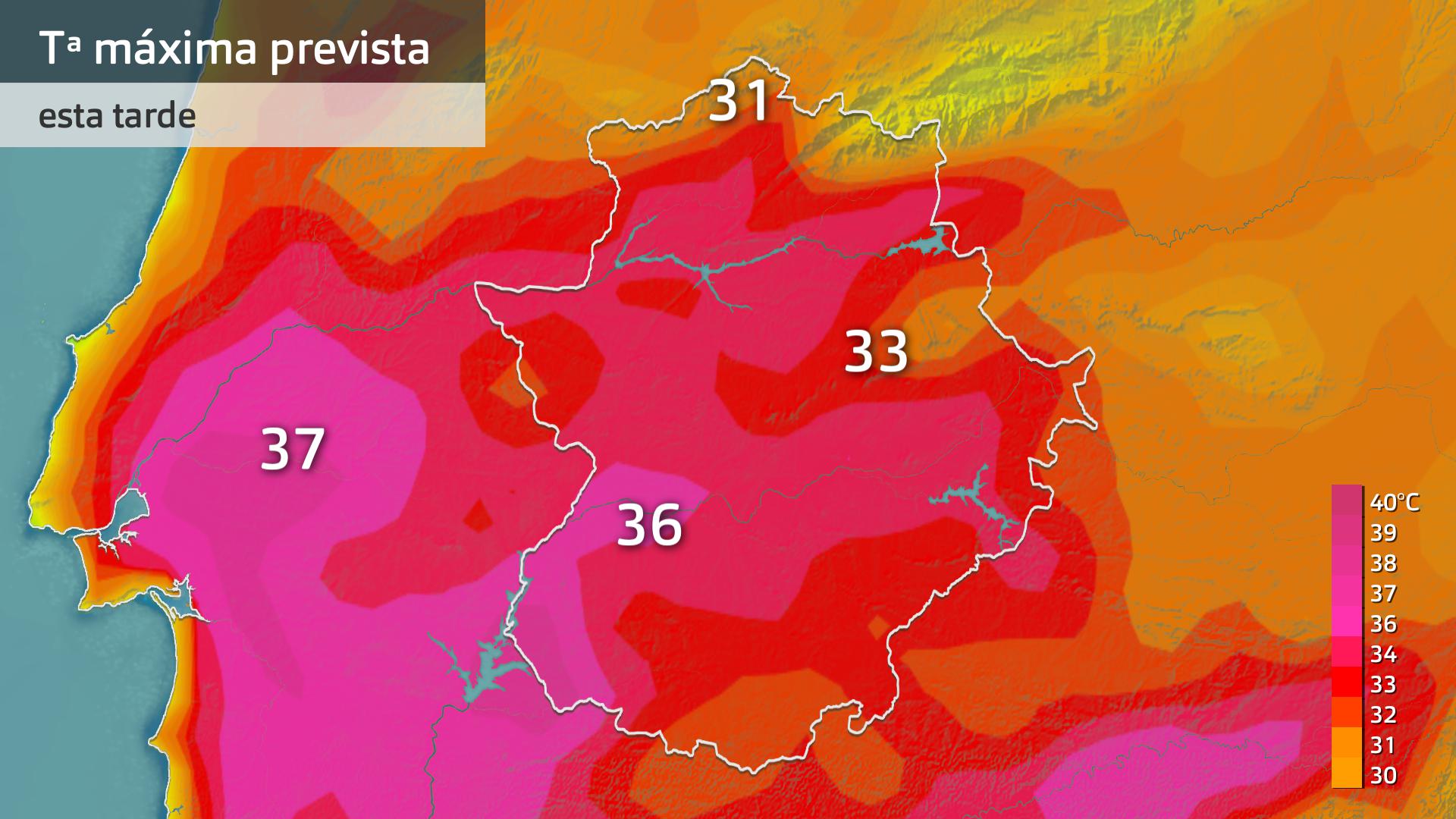 temperatura máxima prevista para  hoy viernes 29 de septiembre