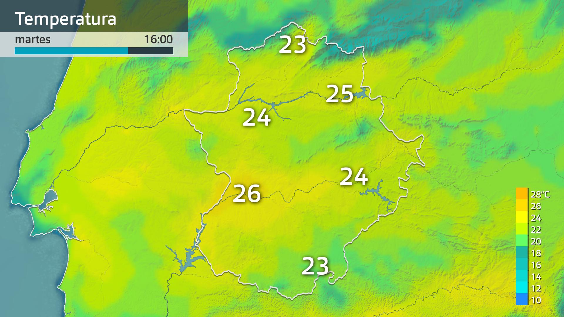 Temperatura máxima prevista