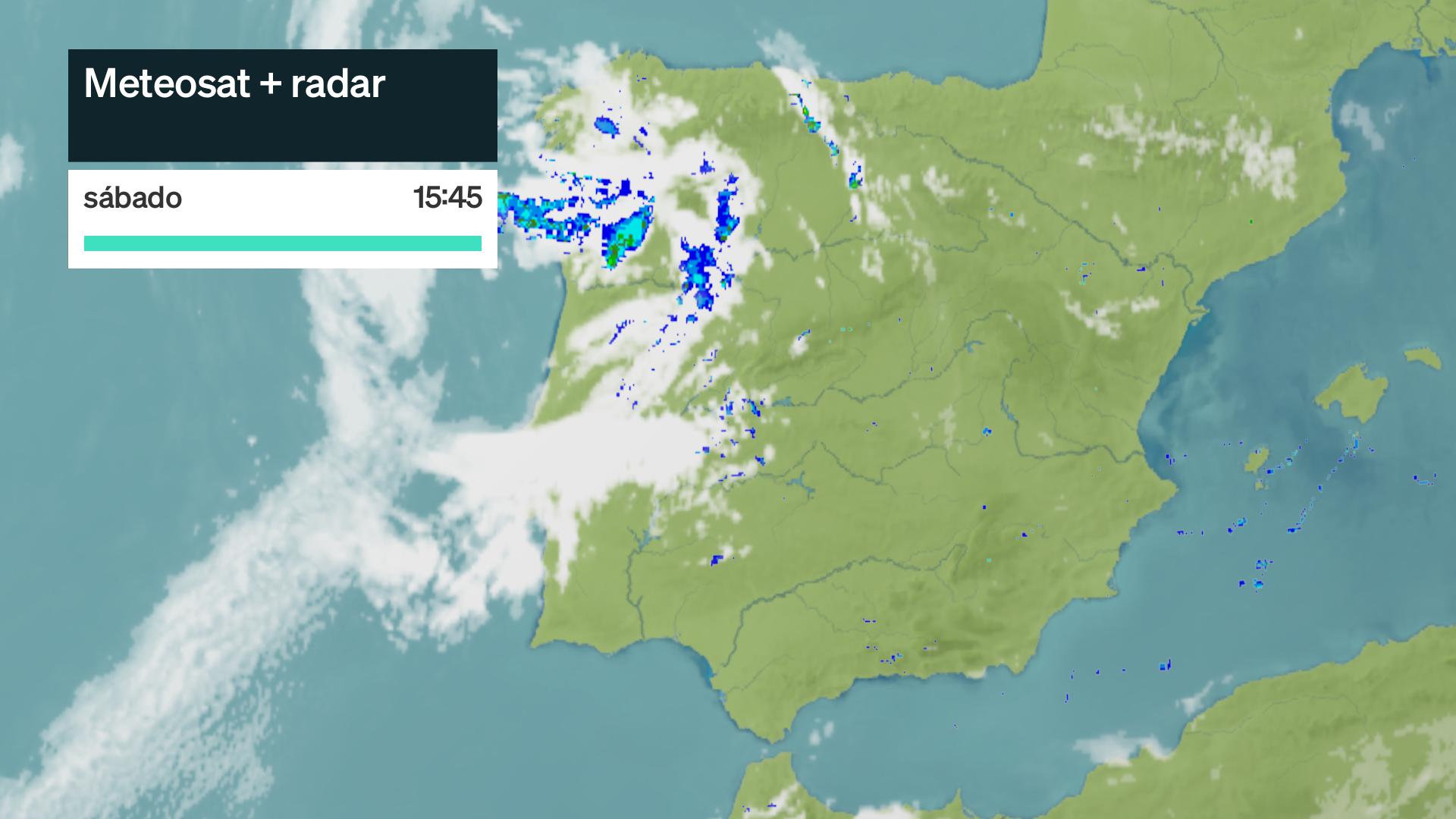 Imagen del Meteosat y del Radar