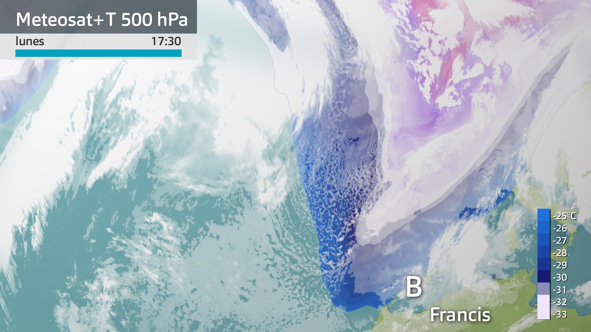 Imagen del Meteosat a las 17:30 horas