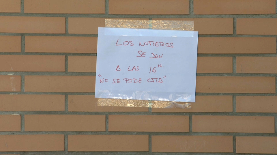 Cartel informativo en el cribado de Badajoz