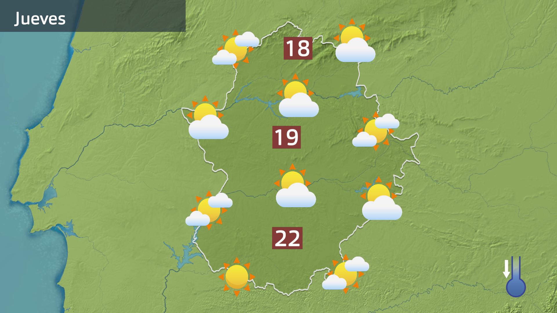 Mapa de previsión para hoy jueves 16 de noviembre