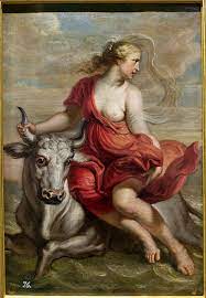 Europa fue raptada y violada por Zeus, convertido en toro