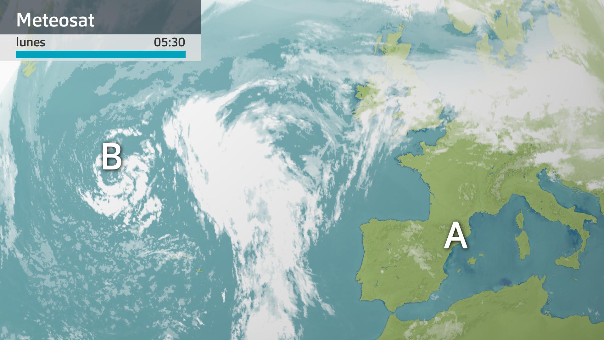 Imagen del Meteosat lunes 9 de octubre 5:30 h.