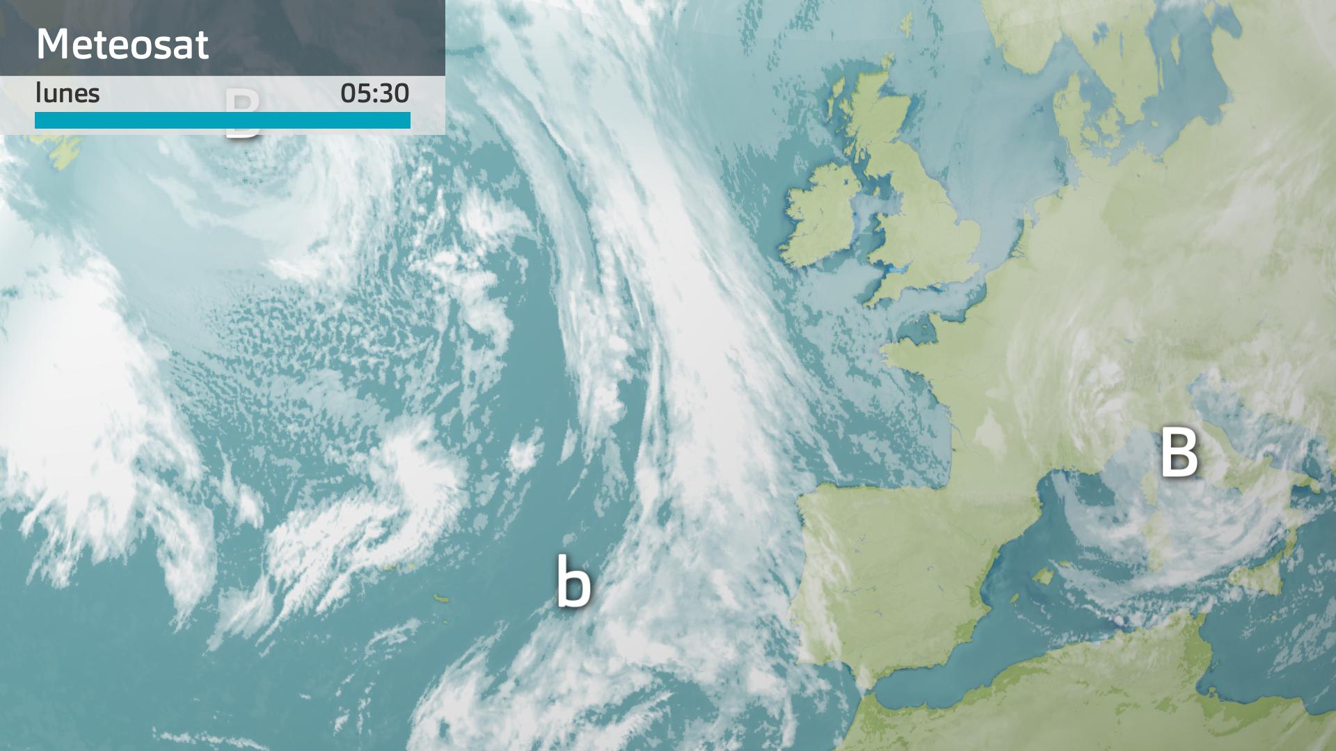 Imagen del Meteosat lunes 8 de enero 5:30 h.