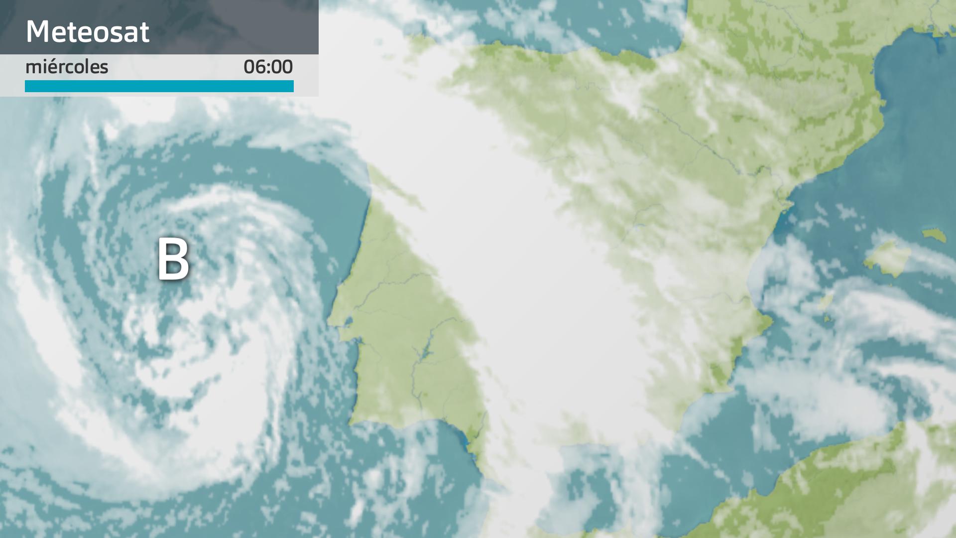 Imagen del Meteosat miércoles 8 de abril 6 h.