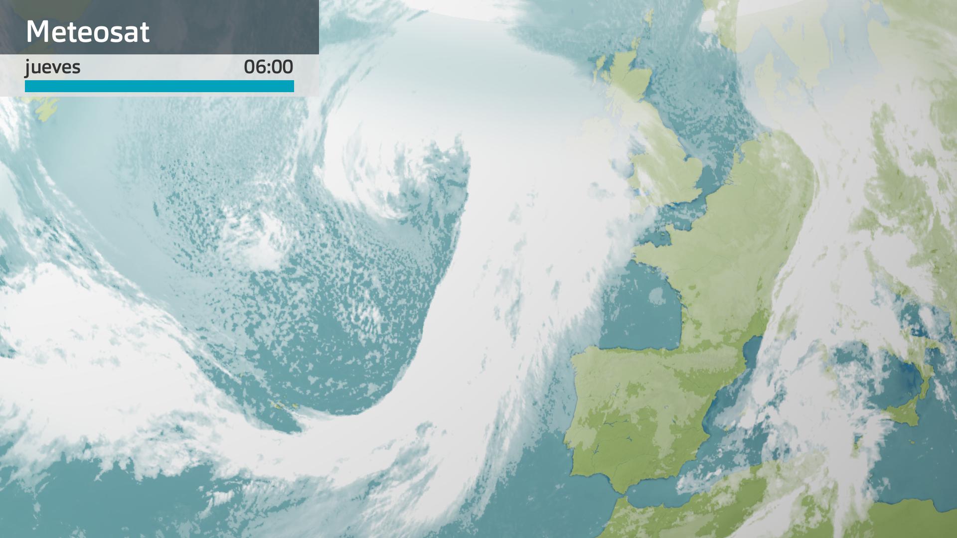 Imagen del Meteosat jueves 30 de octubre 6 h.