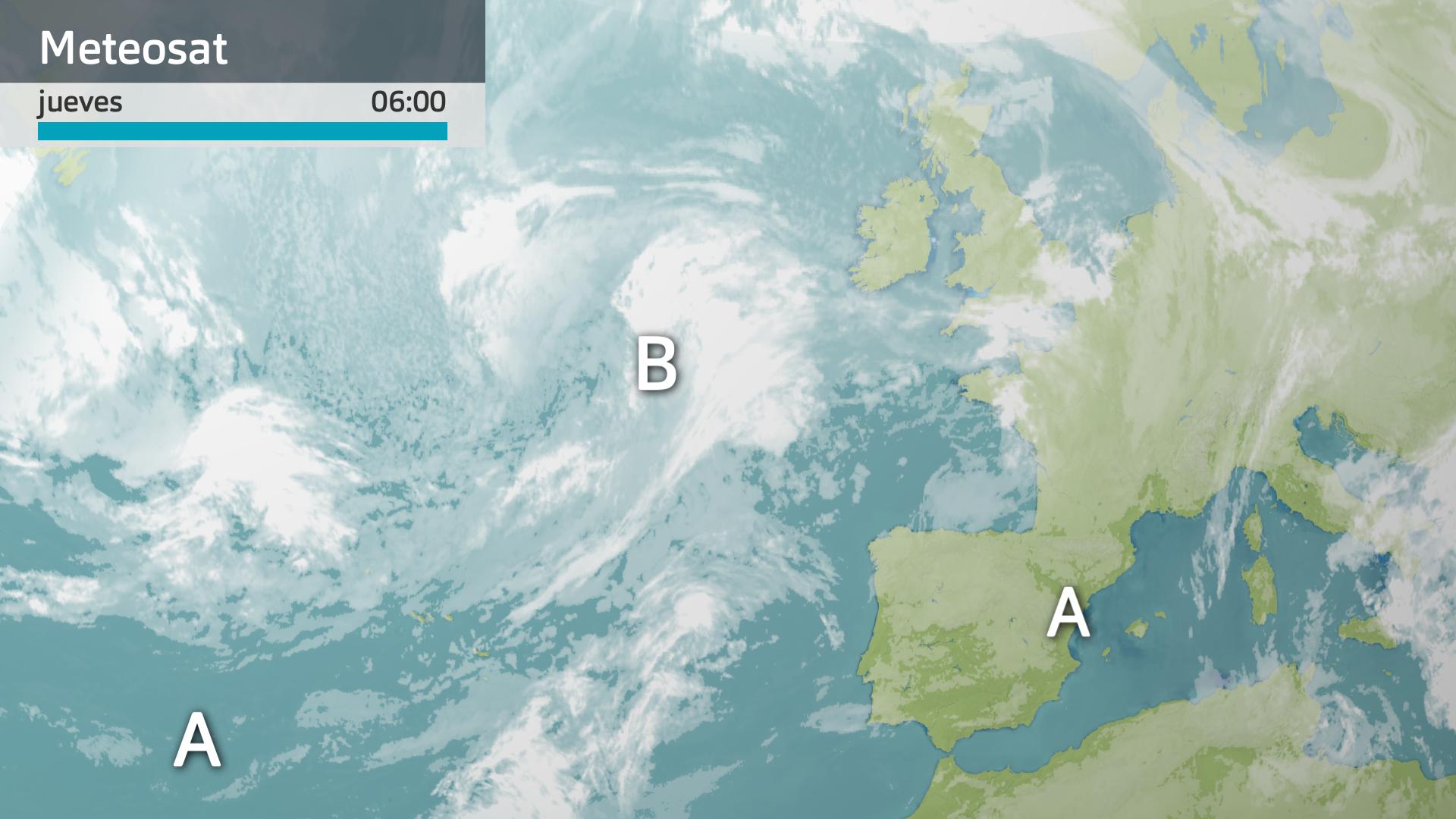 Imagen del Meteosat jueves 16 de abril 6 h.