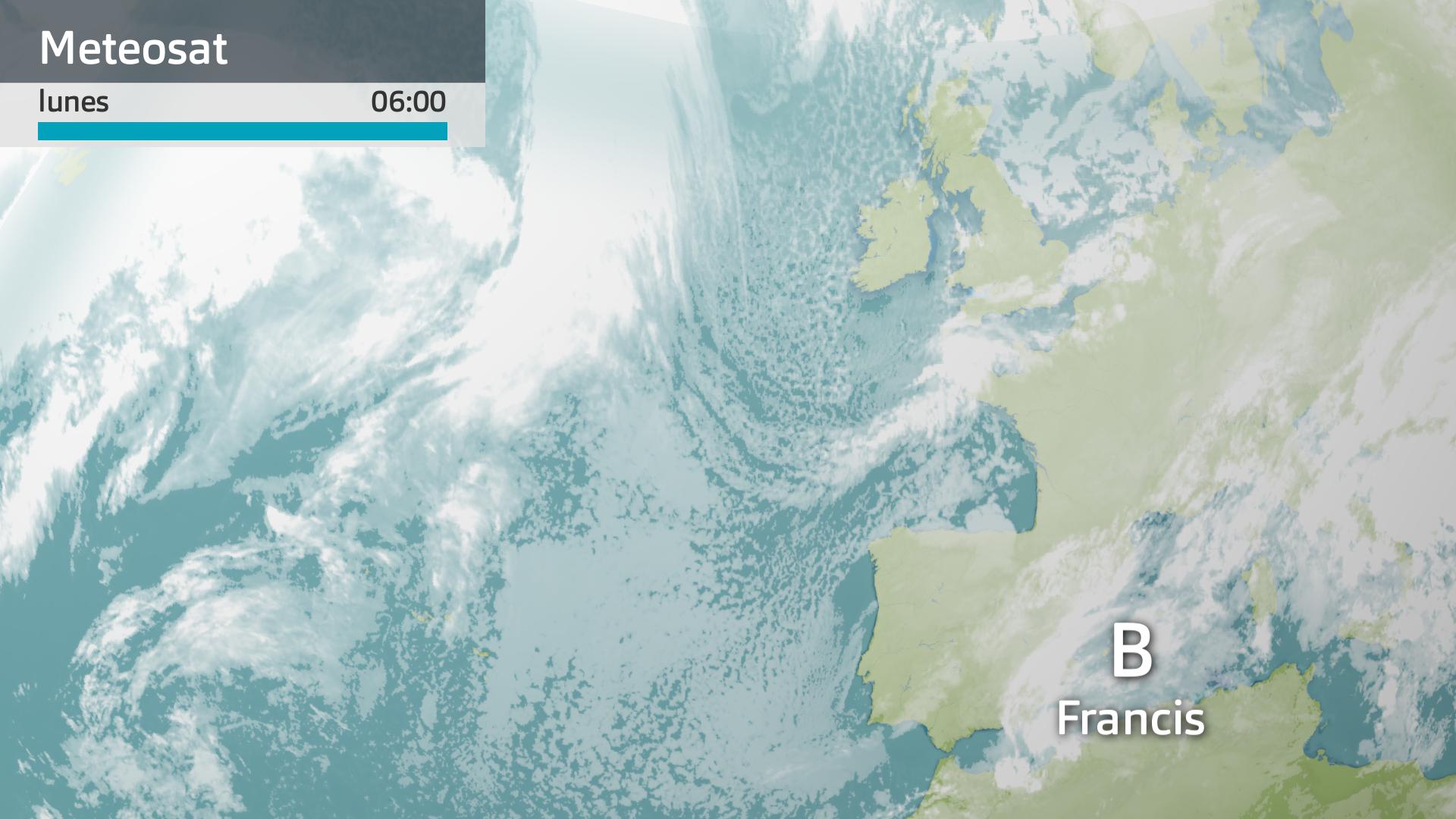 Imagen del Meteosat lunes 5 de enero 6 h.