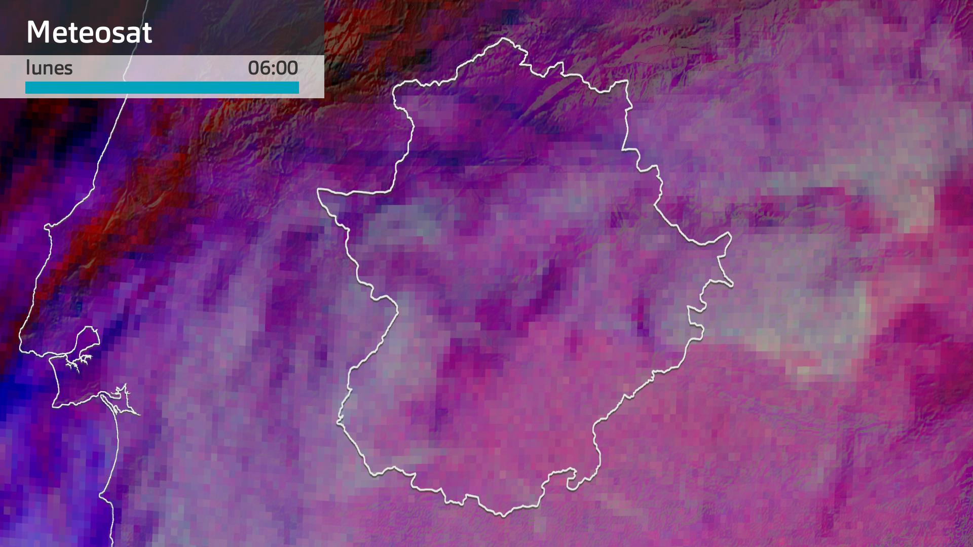 Imagen del Meteosat lunes 12 de enero 6 h.