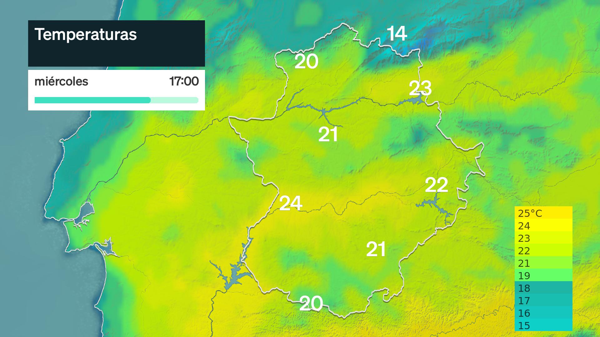 Temperatura máxima prevista